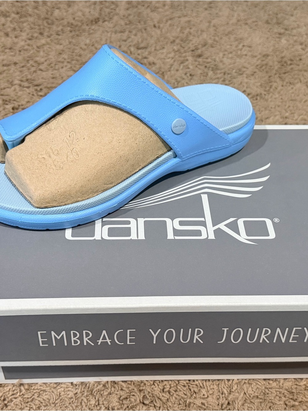 Dansko Molded Toe-Loop Sandals Krystal Blue Women’s Size 7